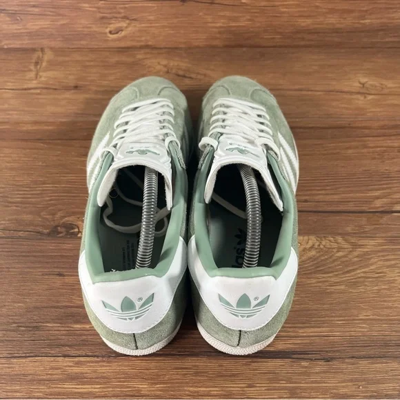 adidas Gazelle Green and White Sneakers - Picture 5 of 12